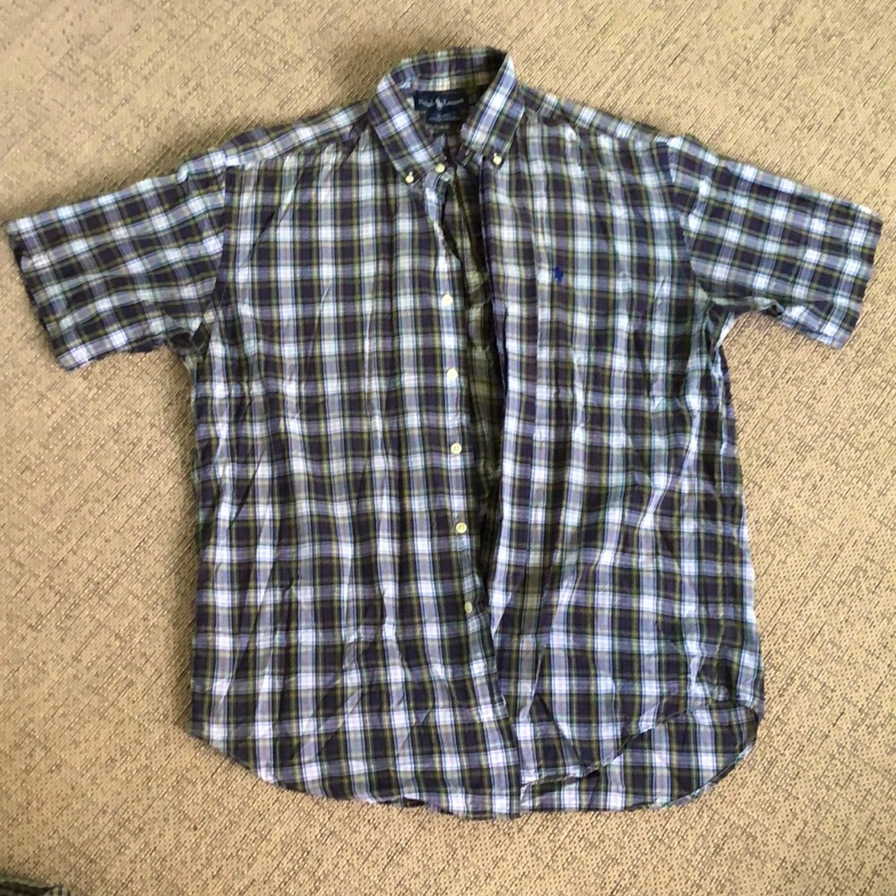 Polo Ralph Lauren Men's M Shirt Blake Cotton Plaid Button Up